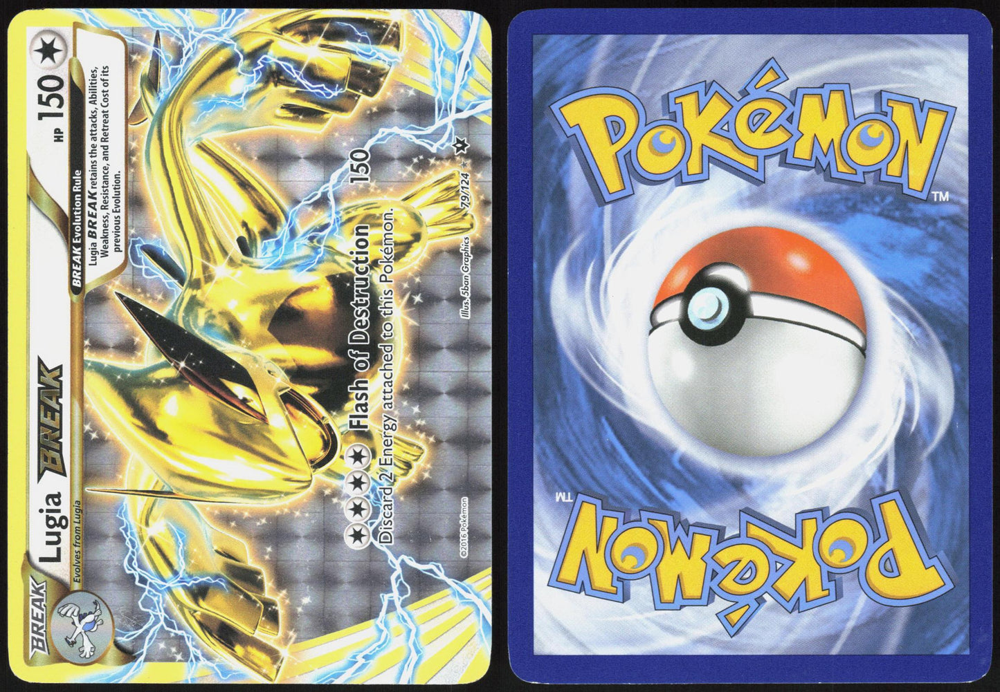 LUGIA BREAK 79/124 FATES COLLIDE POKEMON BREAK RARE LP