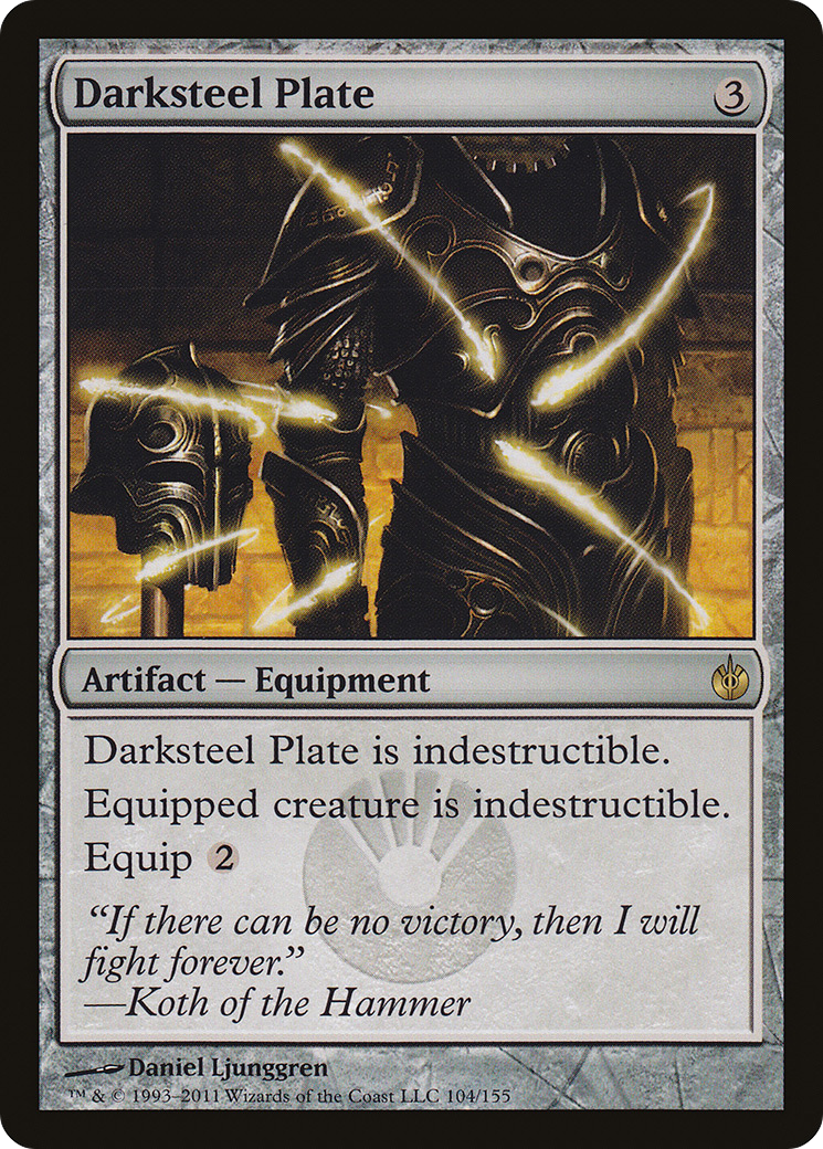 MAGIC: THE GATHERING  - Darksteel Plate (MBS-104) - Mirrodin Besieged