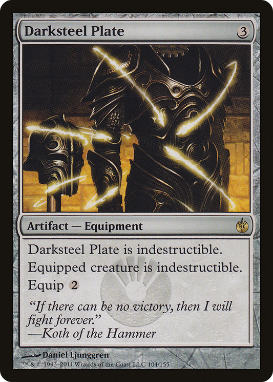 MAGIC: THE GATHERING  - Darksteel Plate (MBS-104) - Mirrodin Besieged