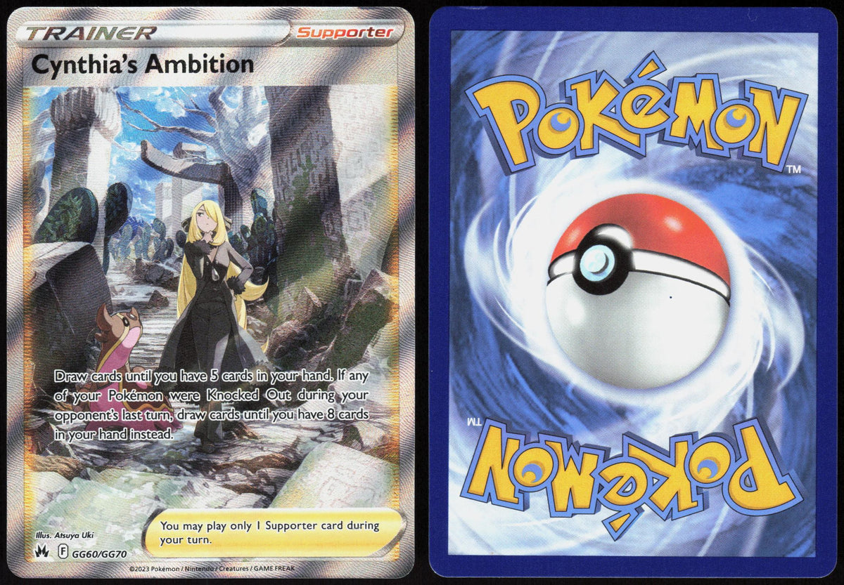 CYNTHIA'S AMBITION GG60/GG70 CROWN ZENITH GALARIAN GALLERY POKEMON HOLO LP