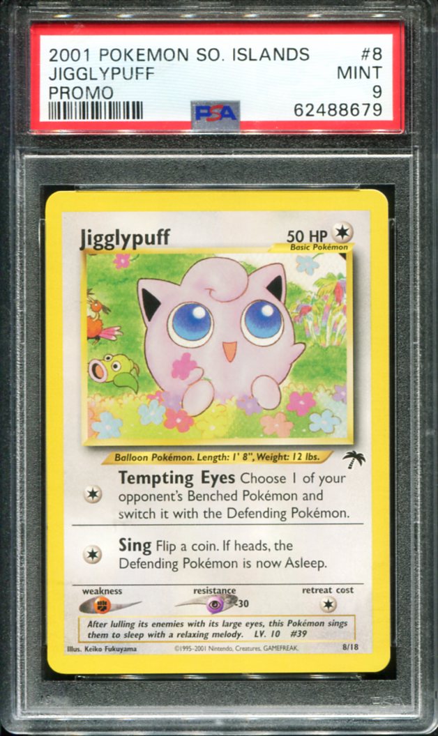 JIGGLYPUFF 8/18 PSA 9 SOUTHERN ISLANDS PROMO POKEMON