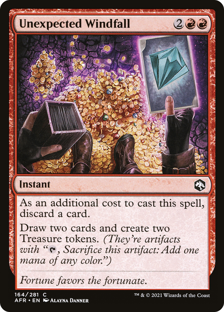MAGIC: THE GATHERING  - Unexpected Windfall (AFR-164) - Adventures in the Forgotten Realms