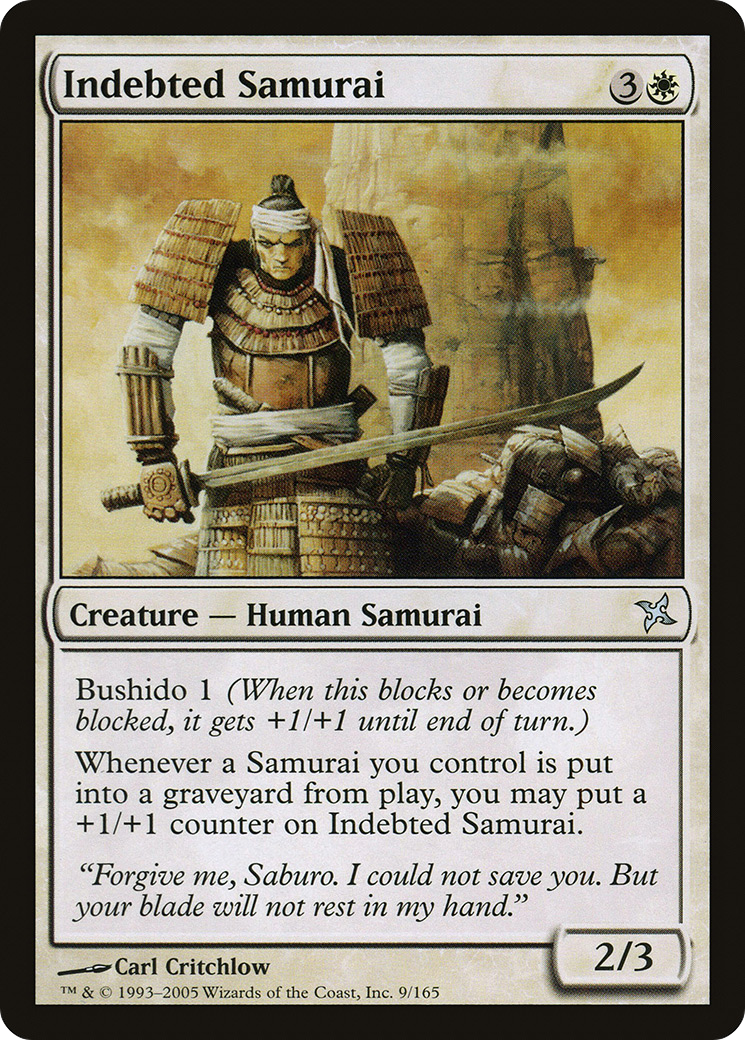 MAGIC: THE GATHERING  - Indebted Samurai (BOK-009) - Betrayers of Kamigawa Foil