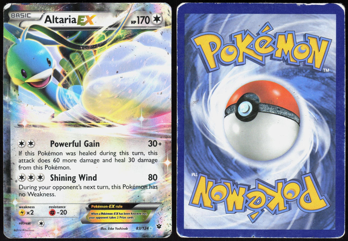 ALTARIA EX 83/124 FATES COLLIDE POKEMON ULTRA RARE HOLO HP