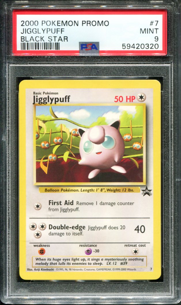 JIGGLYPUFF 7 PSA 9 PROMO BLACK STAR POKEMON