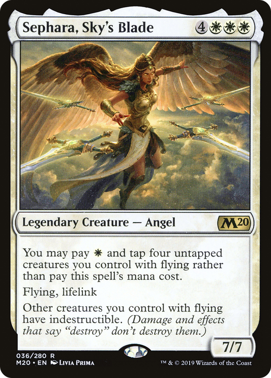 MAGIC: THE GATHERING  - Sephara, Sky's Blade (M20-036) - Core Set 2020 Foil