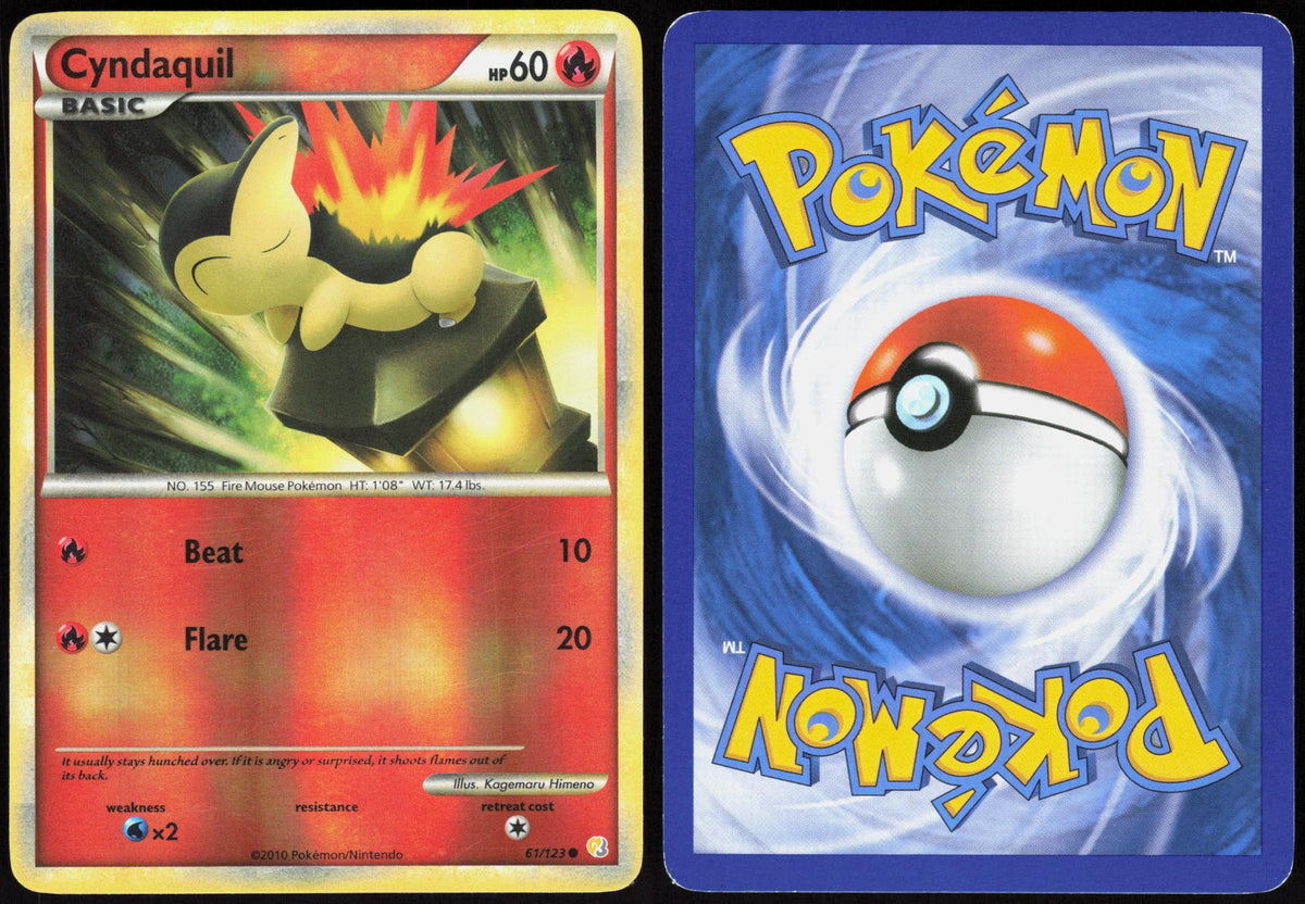 CYNDAQUIL 61/123 HEARTGOLD & SOULSILVER POKEMON COMMON REVERSE HOLO LP