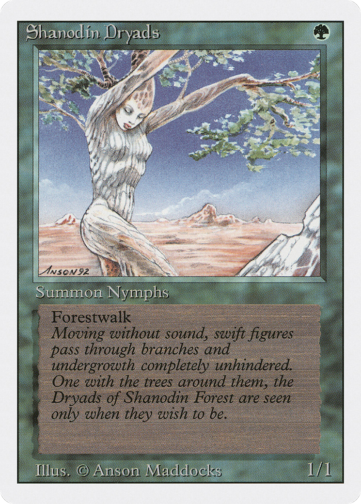MAGIC: THE GATHERING  - Shanodin Dryads (3ED-216) - Revised Edition