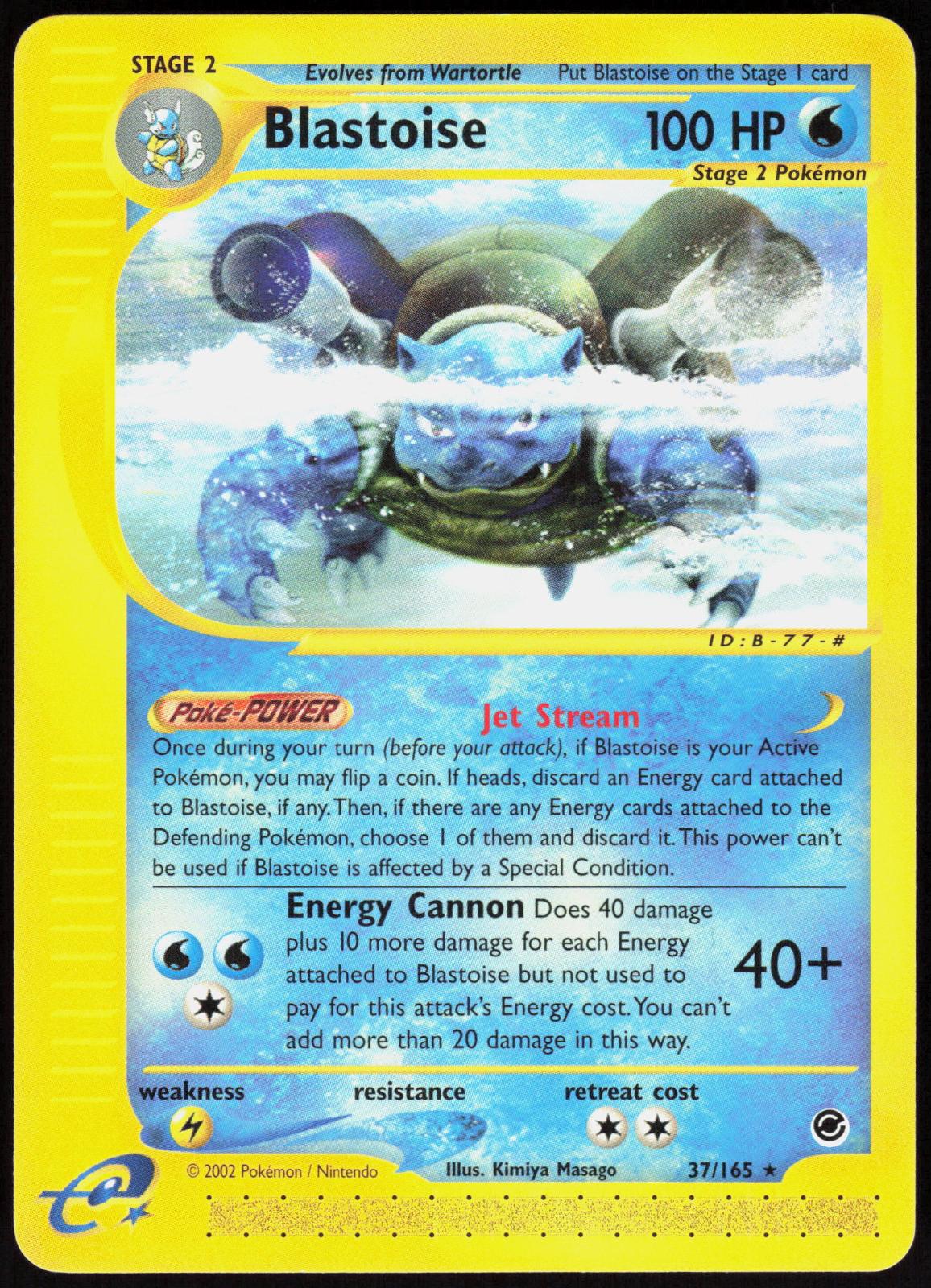 BLASTOISE 37/165 EXPEDITION BASE SET POKEMON RARE LP