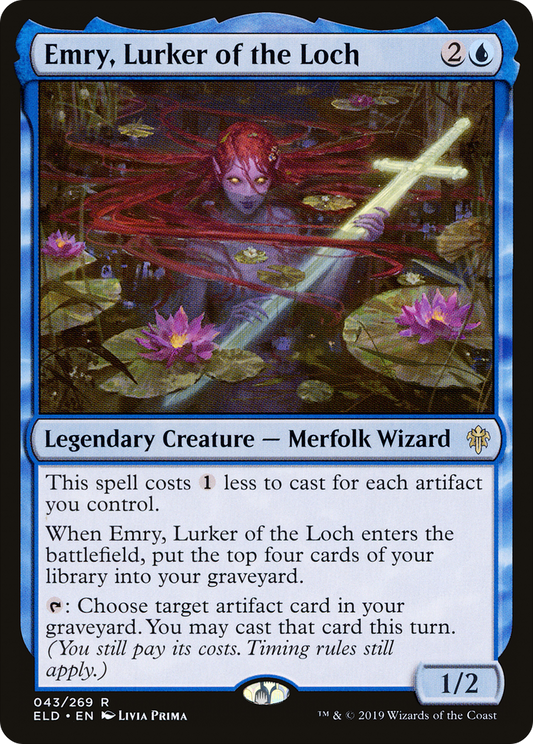 MAGIC: THE GATHERING  - Emry, Lurker of the Loch (ELD-043) - Throne of Eldraine Foil