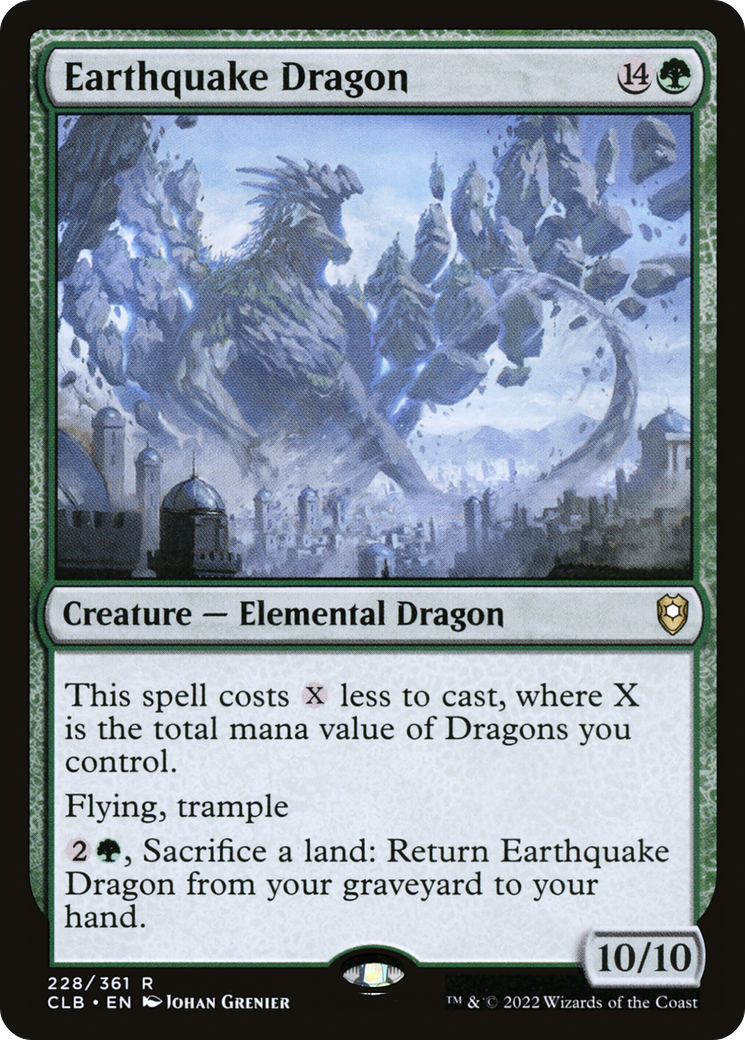 MAGIC: THE GATHERING  - Earthquake Dragon (CLB-228) - Commander Legends: Battle for Baldur's Gate Foil