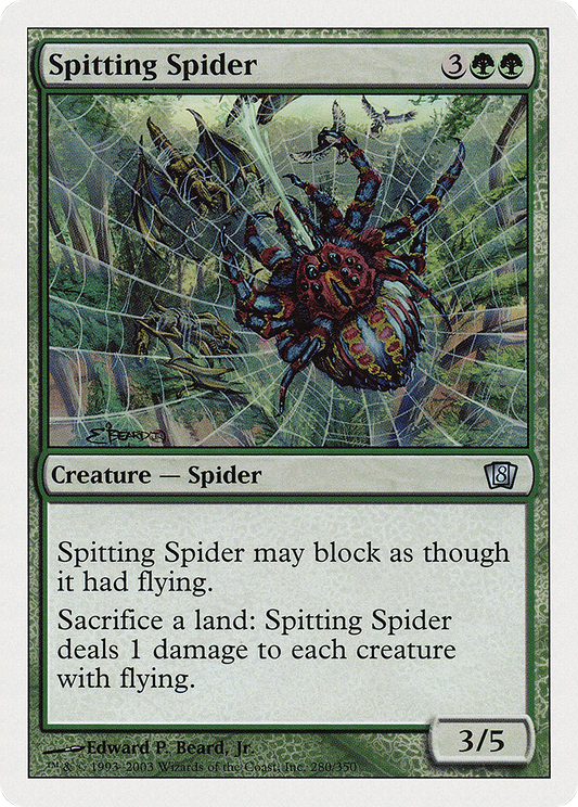 MAGIC: THE GATHERING  - Spitting Spider (8ED-280) - Eighth Edition