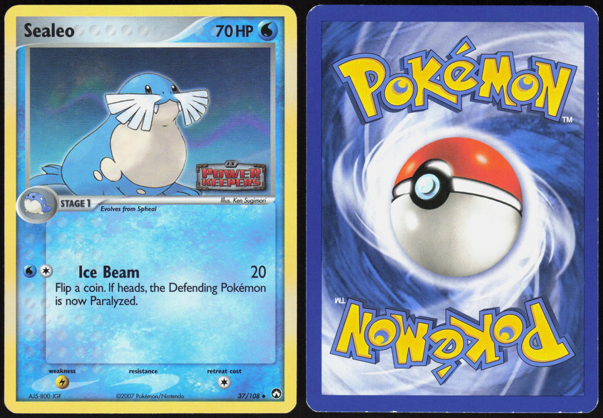 SEALEO 37/108 POWER KEEPERS POKEMON UNCOMMON REVERSE HOLO MP