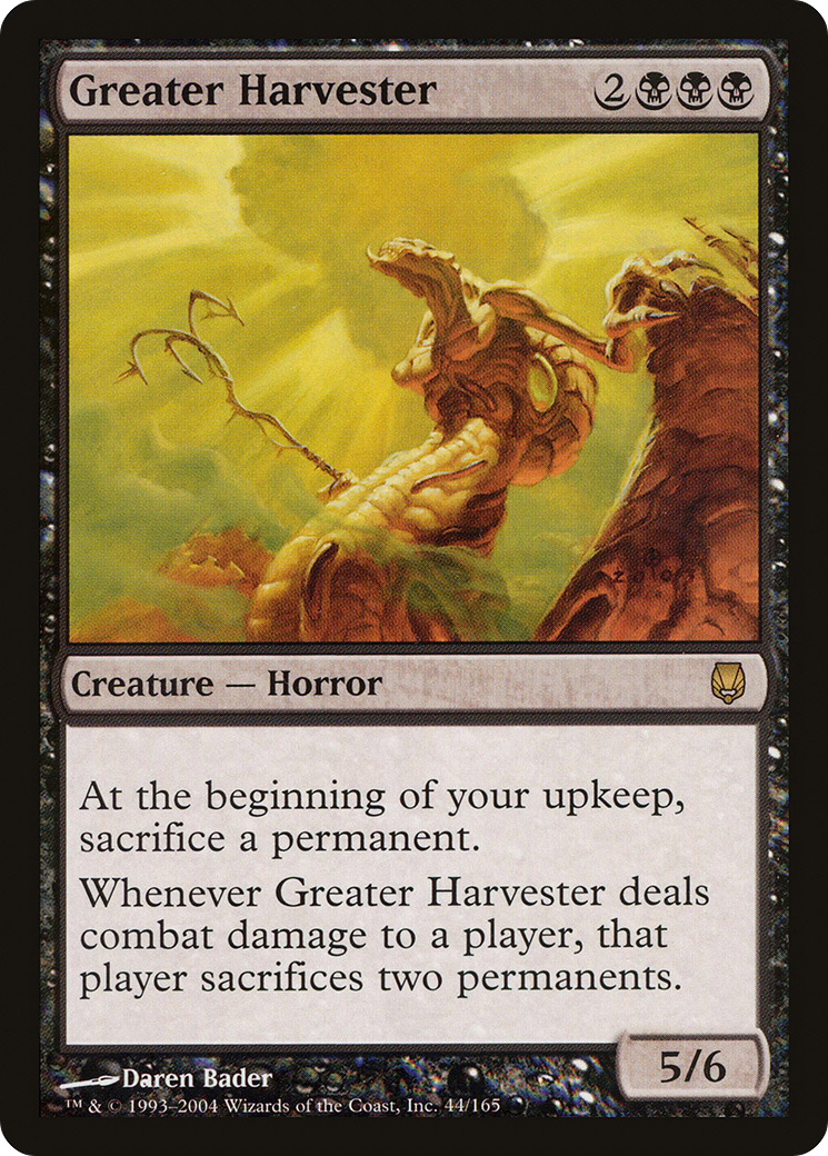 MAGIC: THE GATHERING  - Greater Harvester (DST-044) - Darksteel Foil