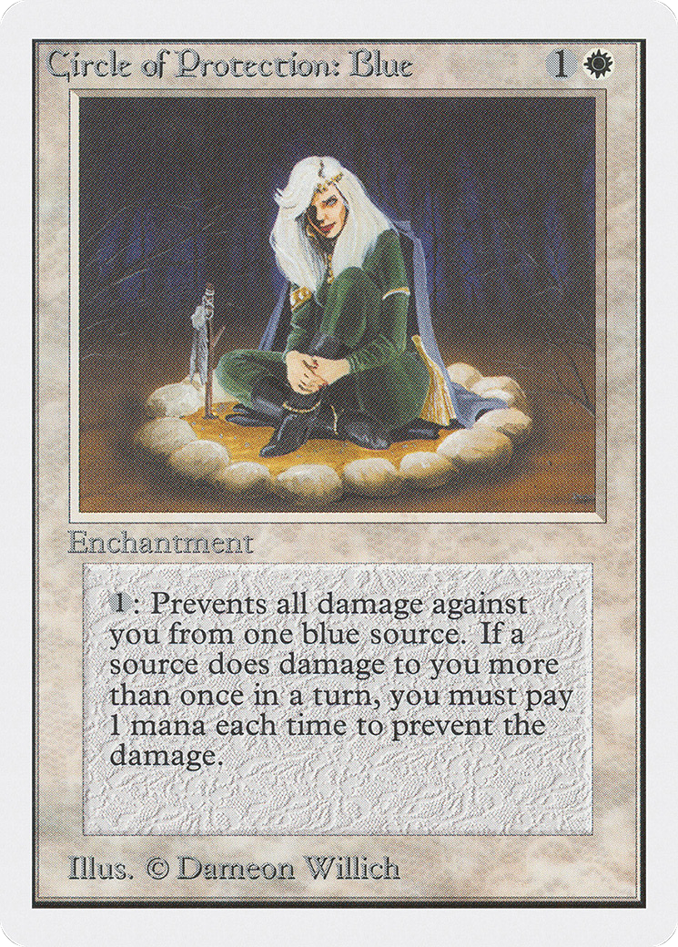 MAGIC: THE GATHERING  - Circle of Protection: Blue (2ED-011) - Unlimited Edition
