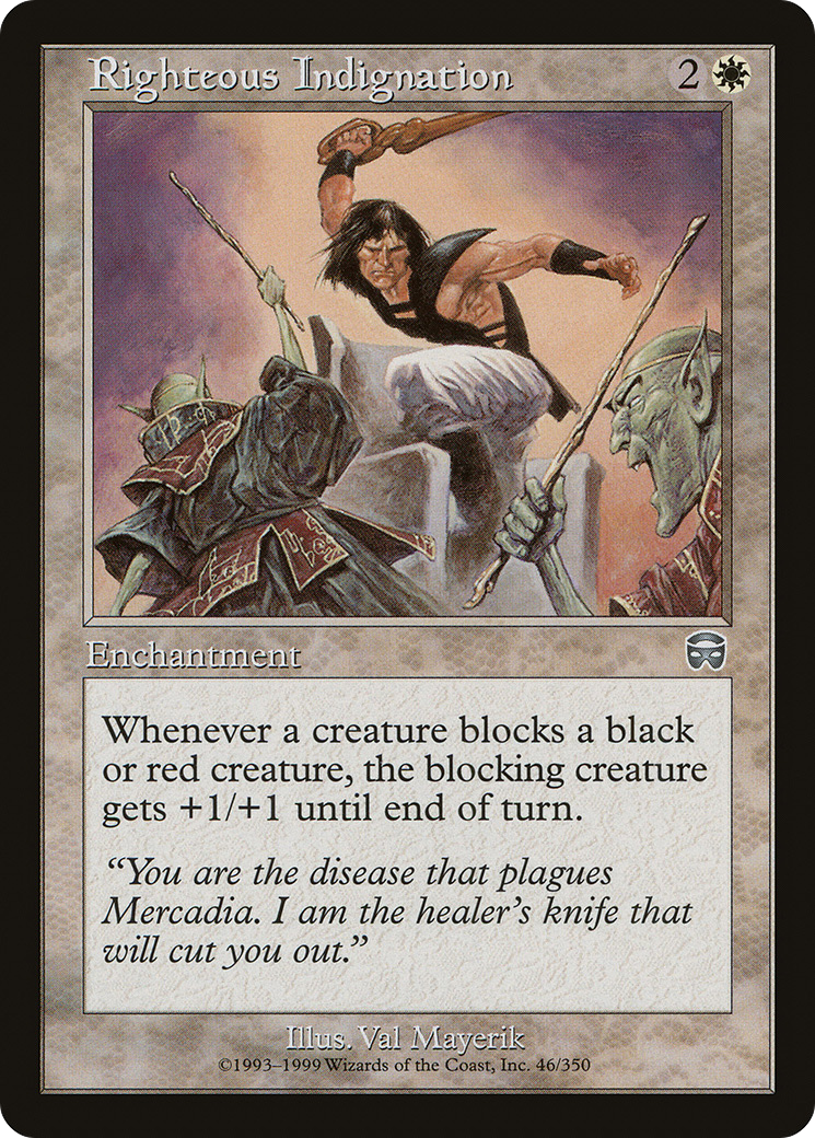 MAGIC: THE GATHERING  - Righteous Indignation (MMQ-046) - Mercadian Masques Foil