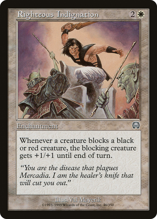 MAGIC: THE GATHERING  - Righteous Indignation (MMQ-046) - Mercadian Masques Foil