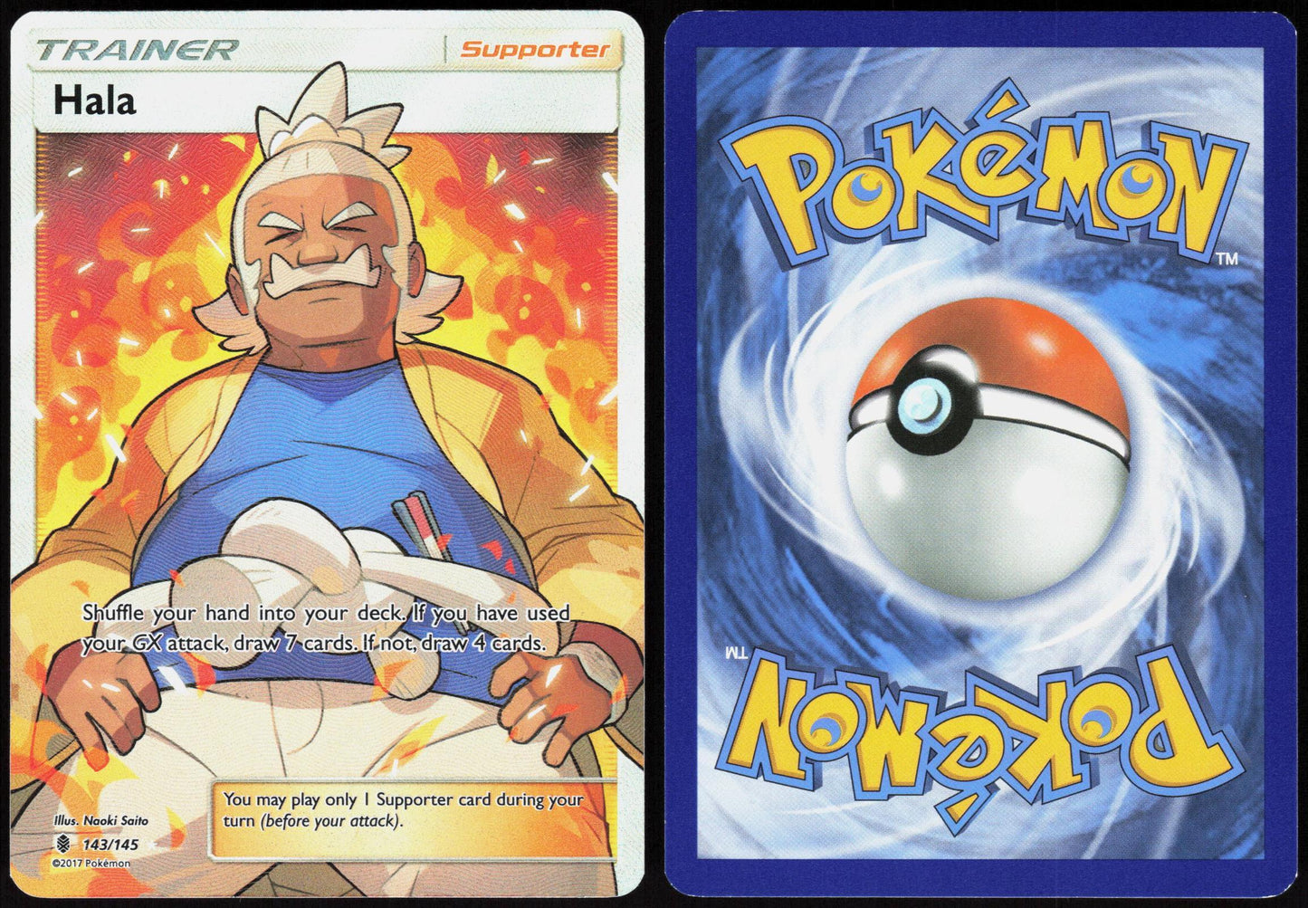 HALA (FULL ART) 143/145 GUARDIANS RISING POKEMON ULTRA RARE HOLO LP