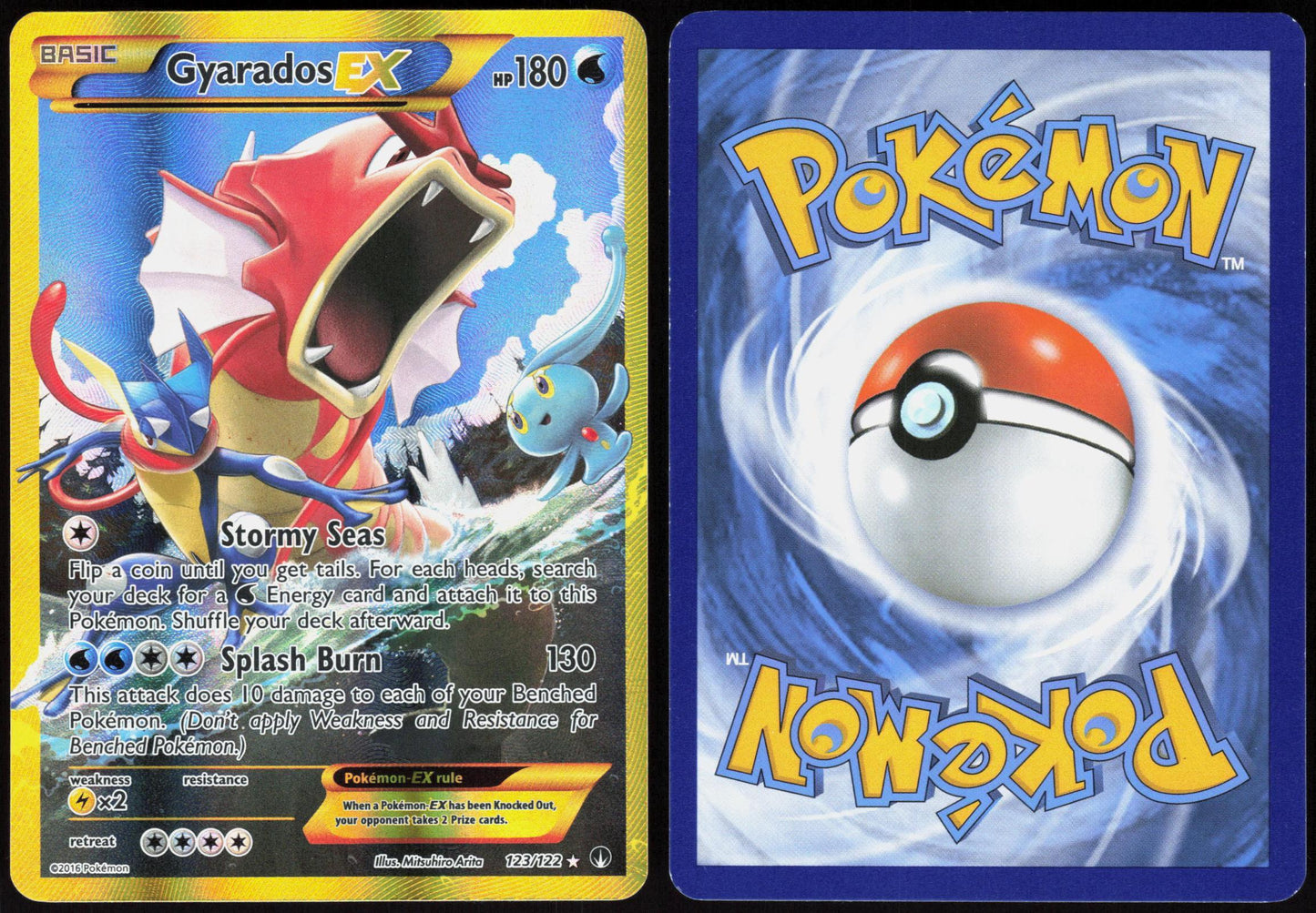 GYARADOS EX 123/122 BREAKPOINT POKEMON SECRET RARE HOLO LP