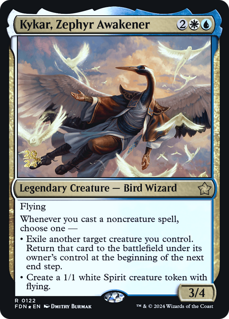 MAGIC: THE GATHERING  - Kykar, Zephyr Awakener (PRE-122) - Foundations Promos Foil