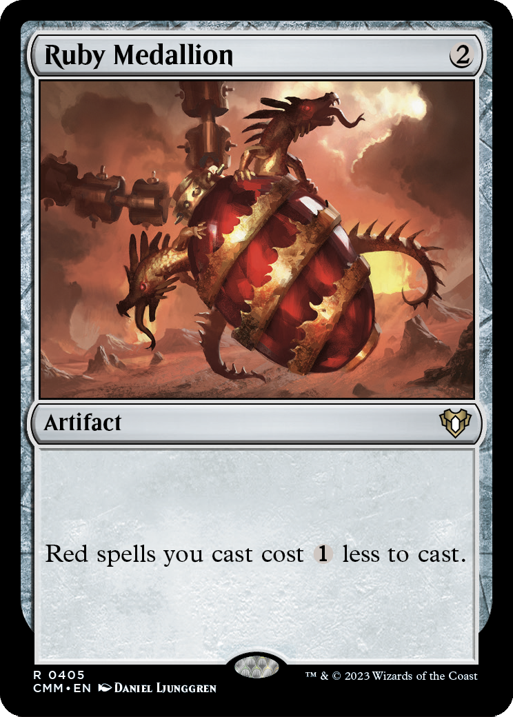MAGIC: THE GATHERING  - Ruby Medallion (CMM-405) - Commander Masters Foil