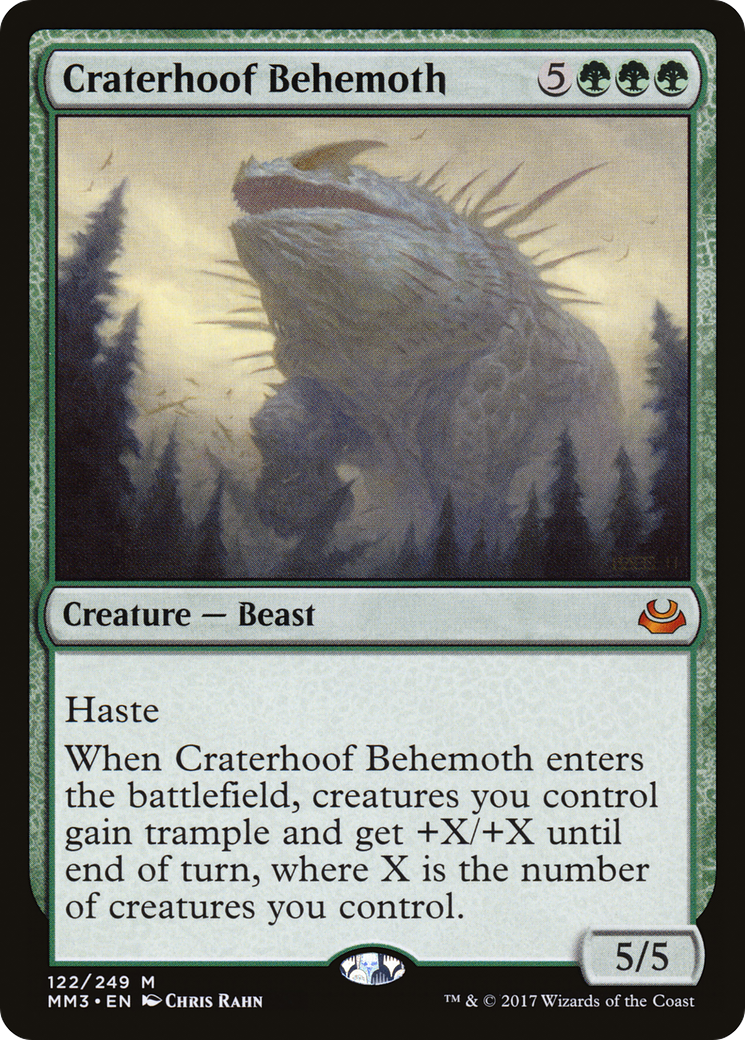 MAGIC: THE GATHERING  - Craterhoof Behemoth (MM3-122) - Modern Masters 2017 Foil