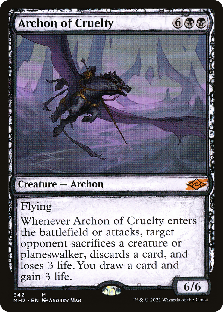 MAGIC: THE GATHERING  - Archon of Cruelty (Showcase) (MH2-342) - Modern Horizons 2: (Showcase)