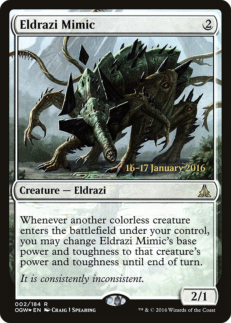MAGIC: THE GATHERING  - Eldrazi Mimic (PRE-002) - Oath of the Gatewatch Promos Foil