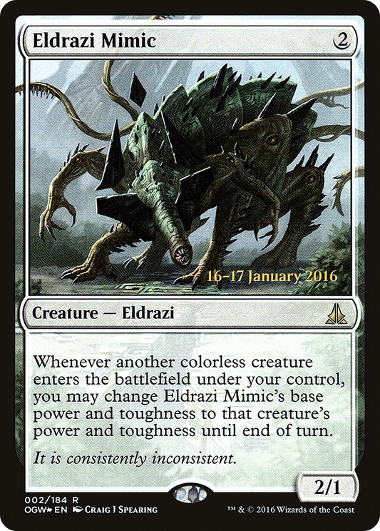 MAGIC: THE GATHERING  - Eldrazi Mimic (PRE-002) - Oath of the Gatewatch Promos Foil