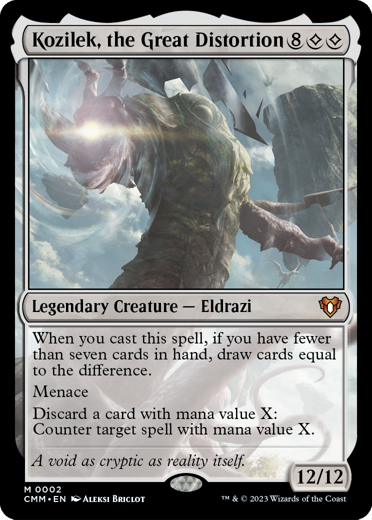 MAGIC: THE GATHERING  - Kozilek, the Great Distortion (CMM-002) - Commander Masters Foil