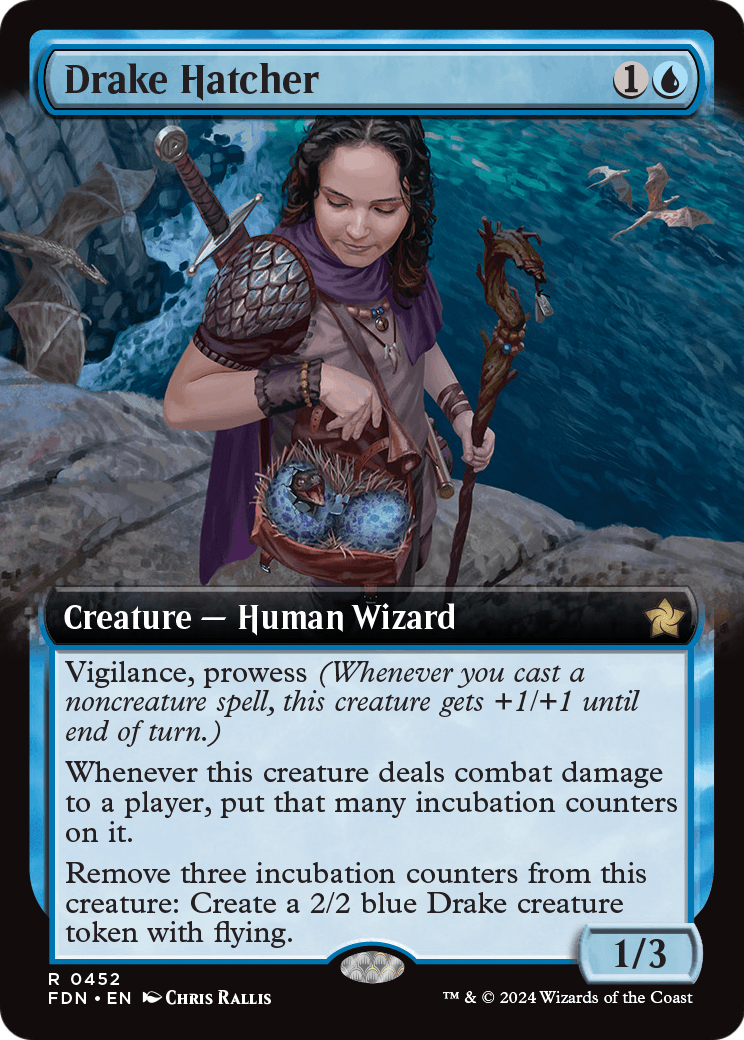 MAGIC: THE GATHERING  - Drake Hatcher (Extended Art) (FDN-452) - Foundations: (Extended Art)