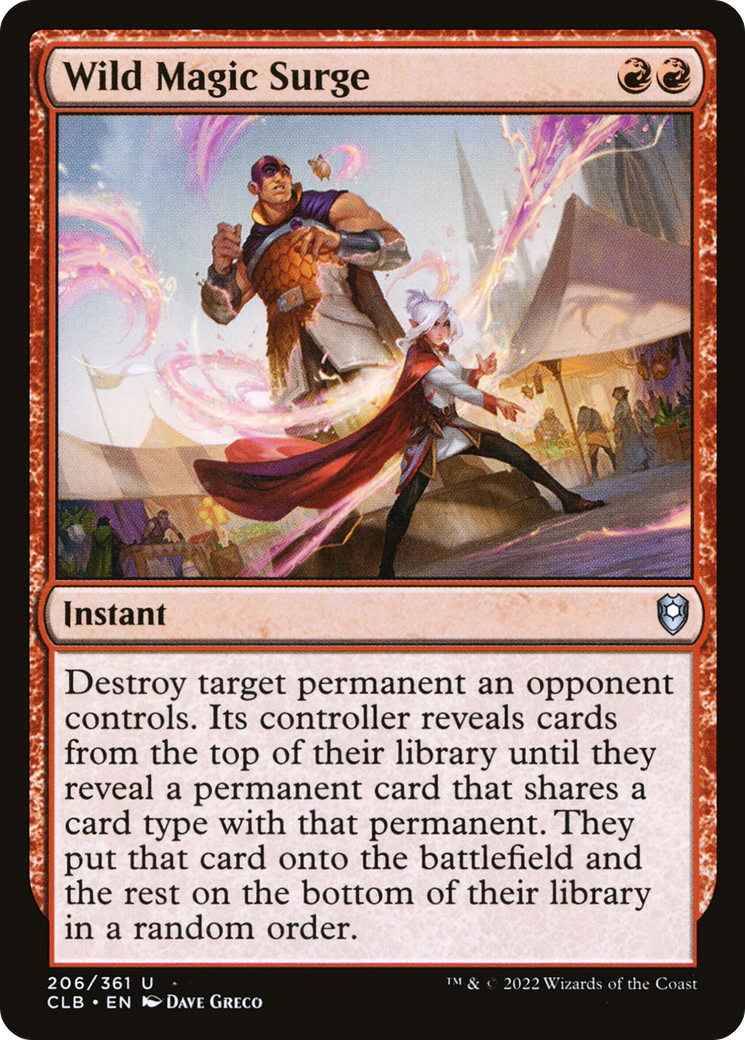 MAGIC: THE GATHERING  - Wild Magic Surge (CLB-206) - Commander Legends: Battle for Baldur's Gate Foil