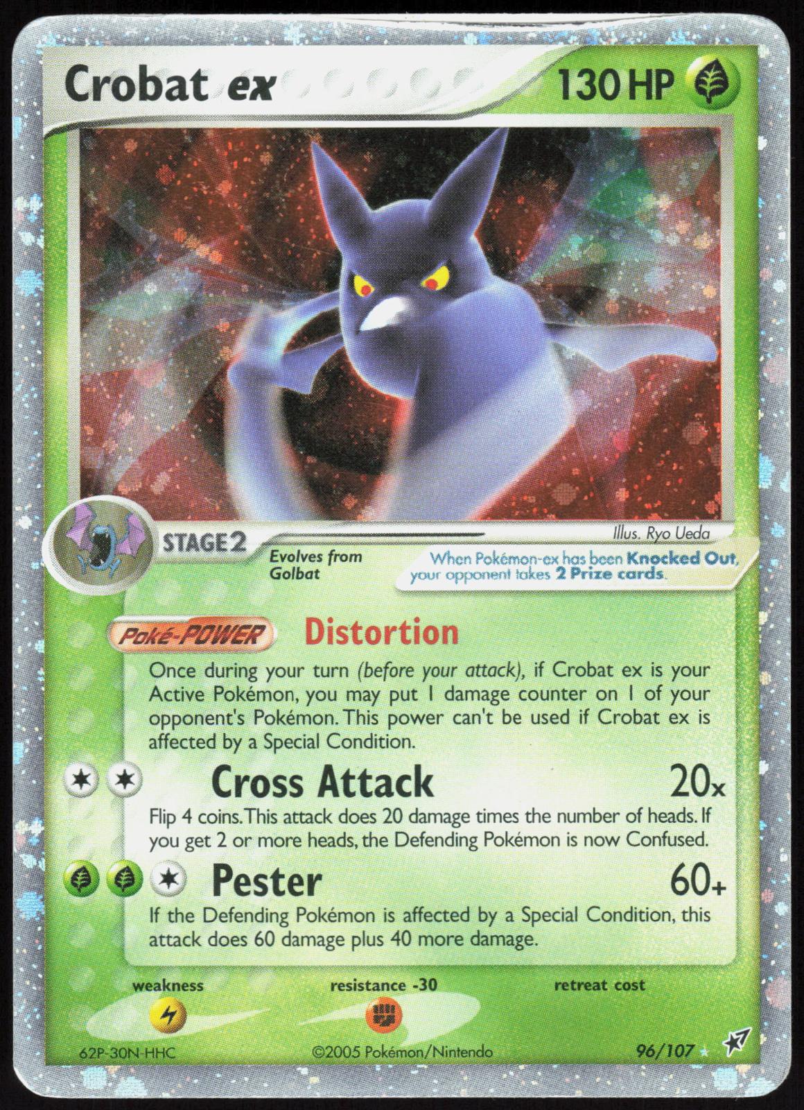CROBAT EX 96/107 DEOXYS POKEMON EX RARE MP