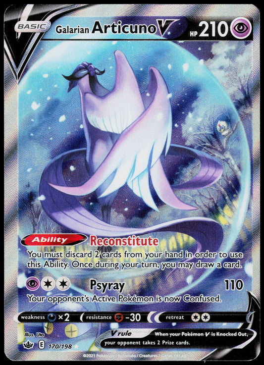 GALARIAN ARTICUNO V 170/198 CHILLING REIGN ULTRA RARE LP