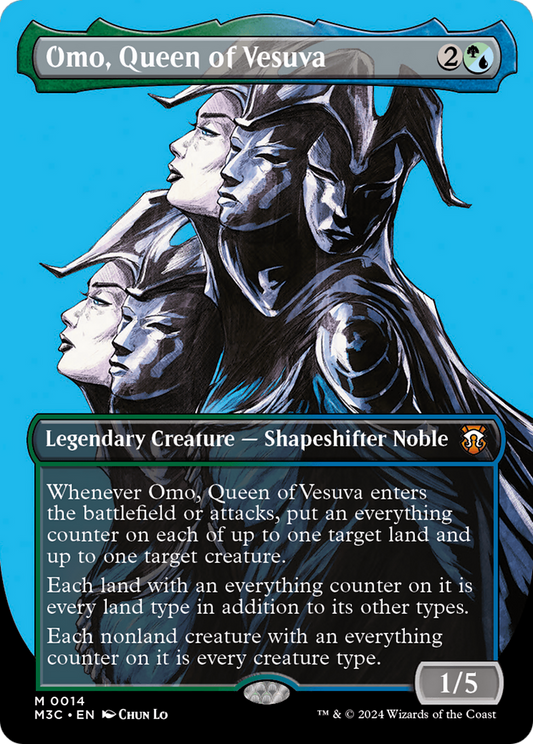 MAGIC: THE GATHERING  - Omo, Queen of Vesuva (Borderless) (M3C-014) - Modern Horizons 3 Commander Foil