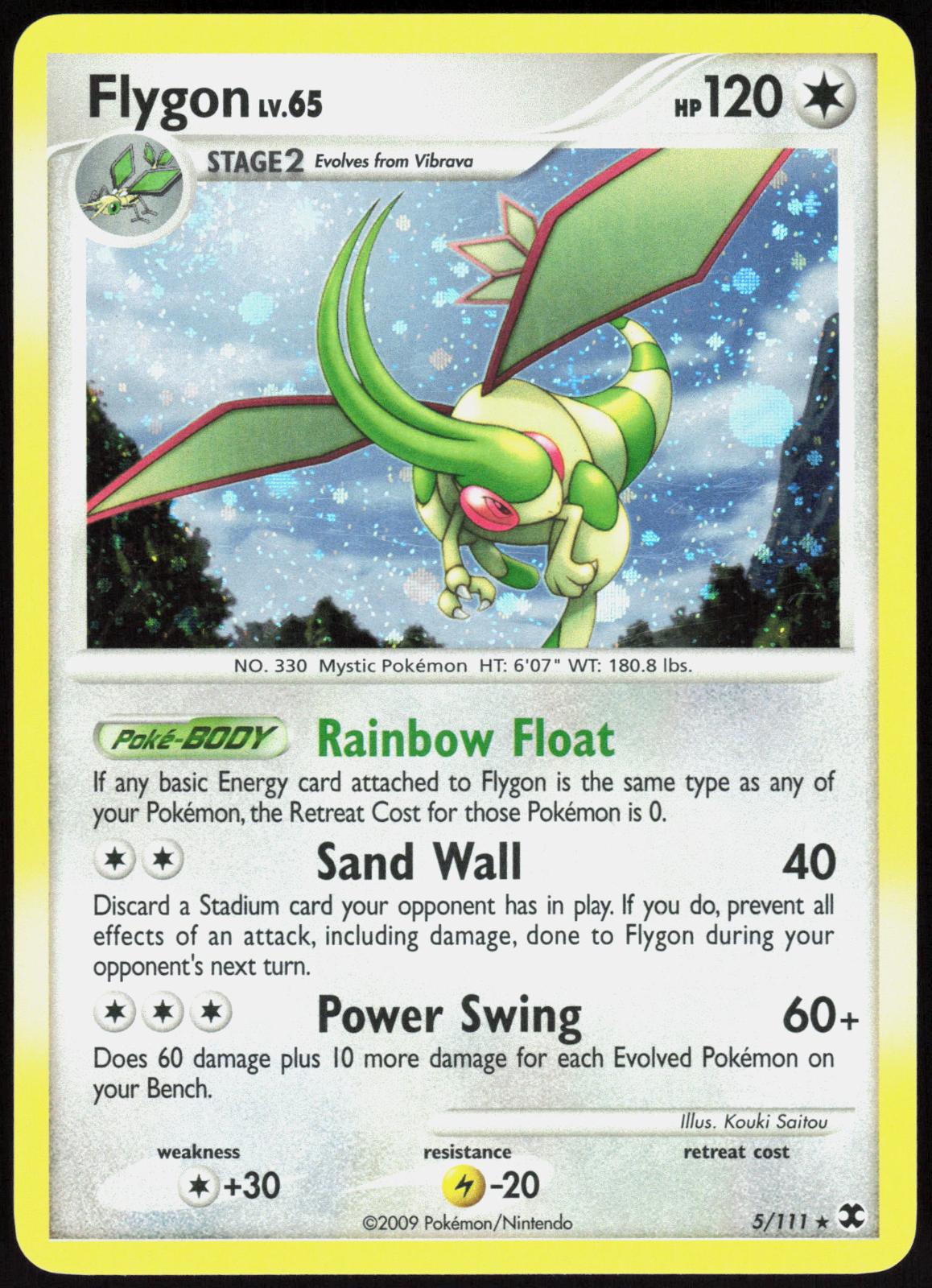 FLYGON 5/111 RISING RIVALS POKEMON RARE HOLO LP