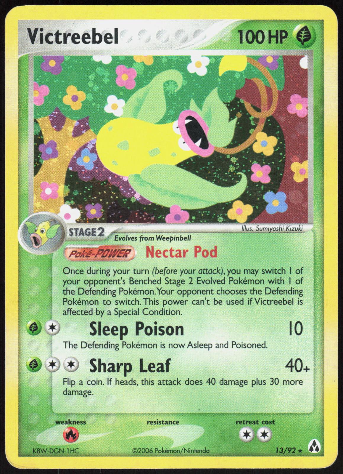 VICTREEBEL 13/92 LEGEND MAKER POKEMON RARE HOLO LP