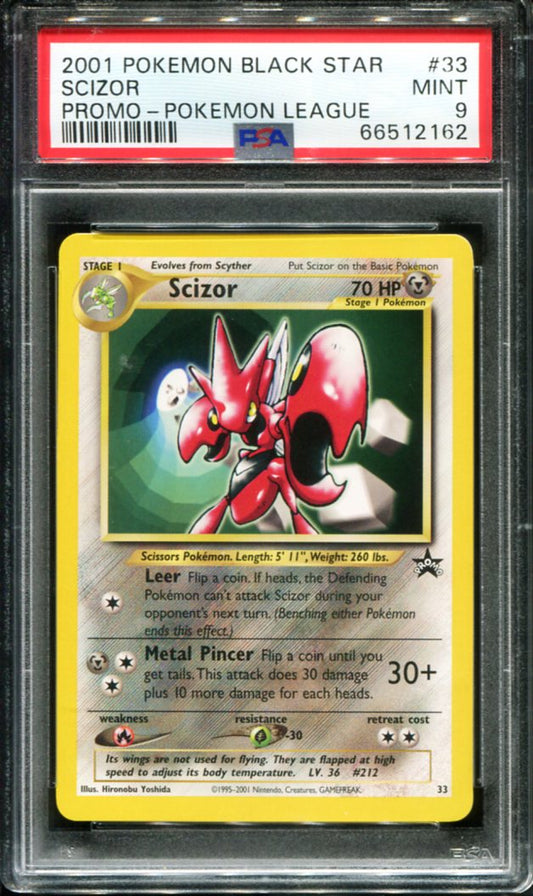 SCIZOR 33 PSA 9 POKEMON LEAGUE PROMO BLACK STAR POKEMON