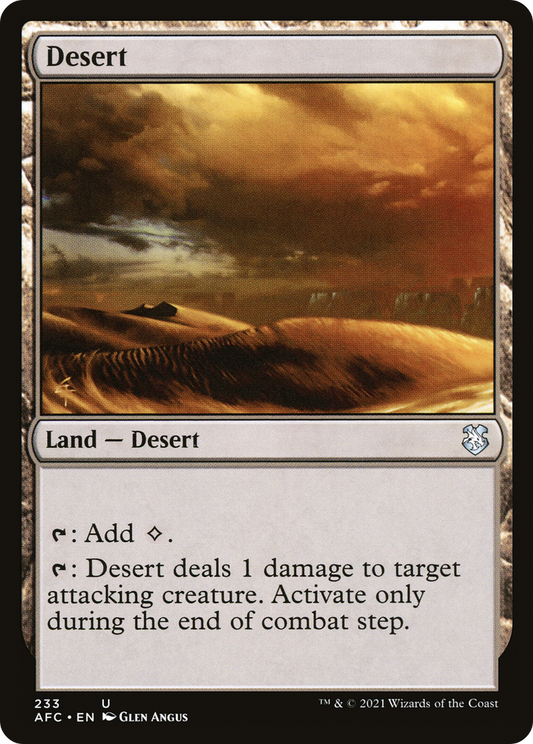 MAGIC: THE GATHERING  - Desert (AFC-233) - Forgotten Realms Commander
