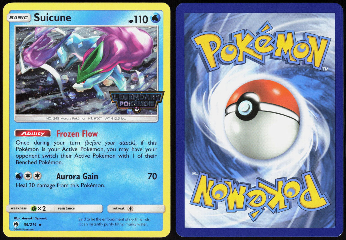 SUICUNE (LEGENDARY POKEMON STAMPED) 059/214 POKEMON HOLO LP