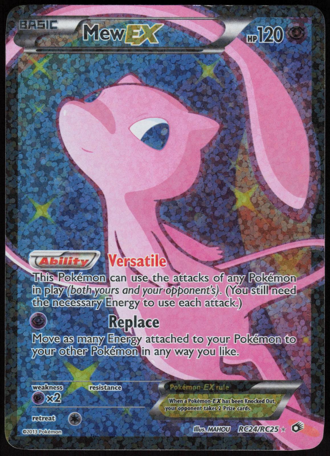 MEW EX (FULL ART) RC24/RC25 LEGENDARY TREASURES: RADIANT COLLECTION HOLO LP
