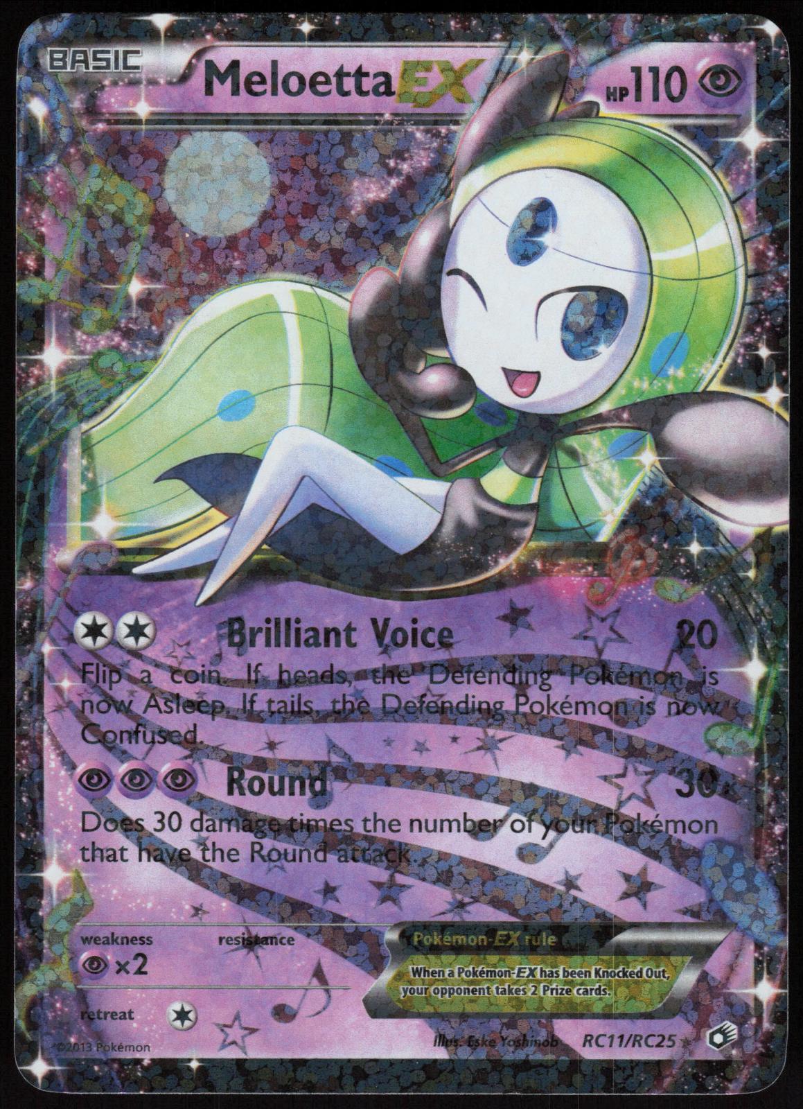 MELOETTA EX RC11/RC25 LEGENDARY TREASURES: RADIANT COLLECTION POKEMON HOLO LP