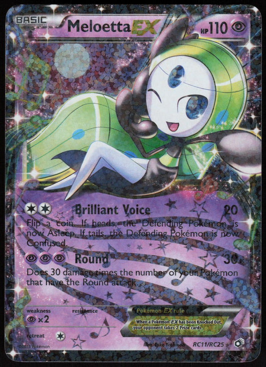MELOETTA EX RC11/RC25 LEGENDARY TREASURES: RADIANT COLLECTION POKEMON HOLO LP