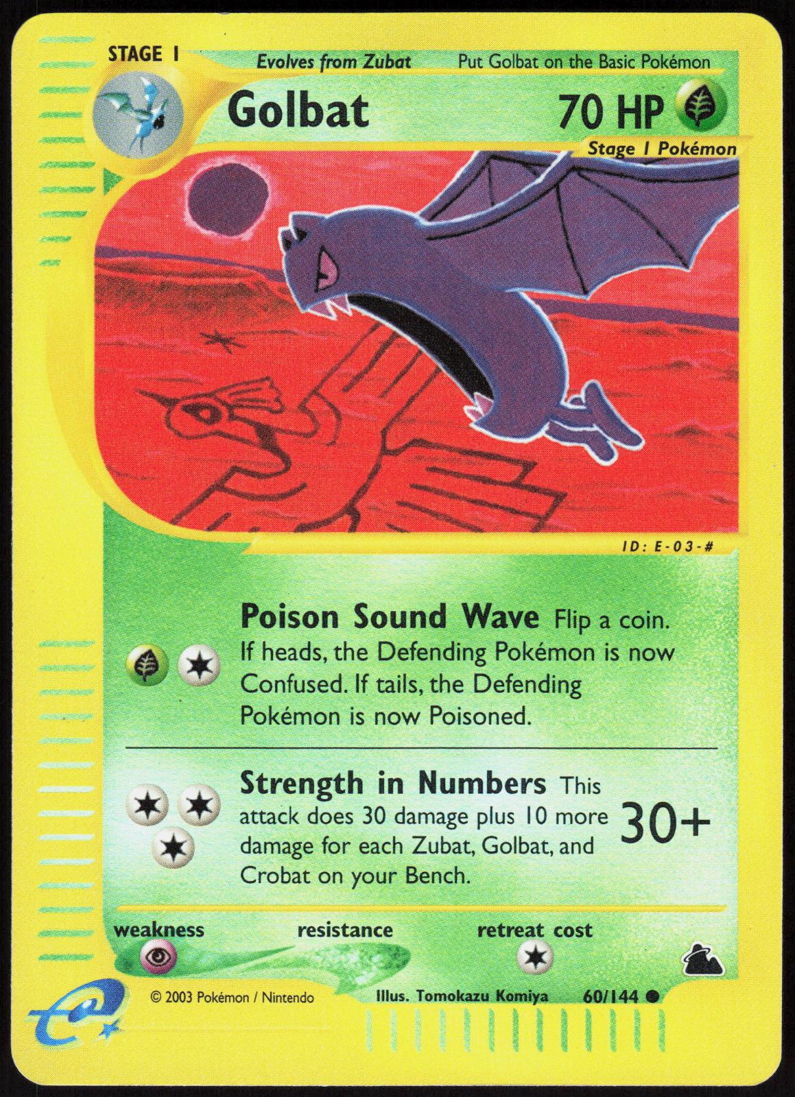 GOLBAT 60/144 SKYRIDGE POKEMON COMMON REVERSE HOLO LP