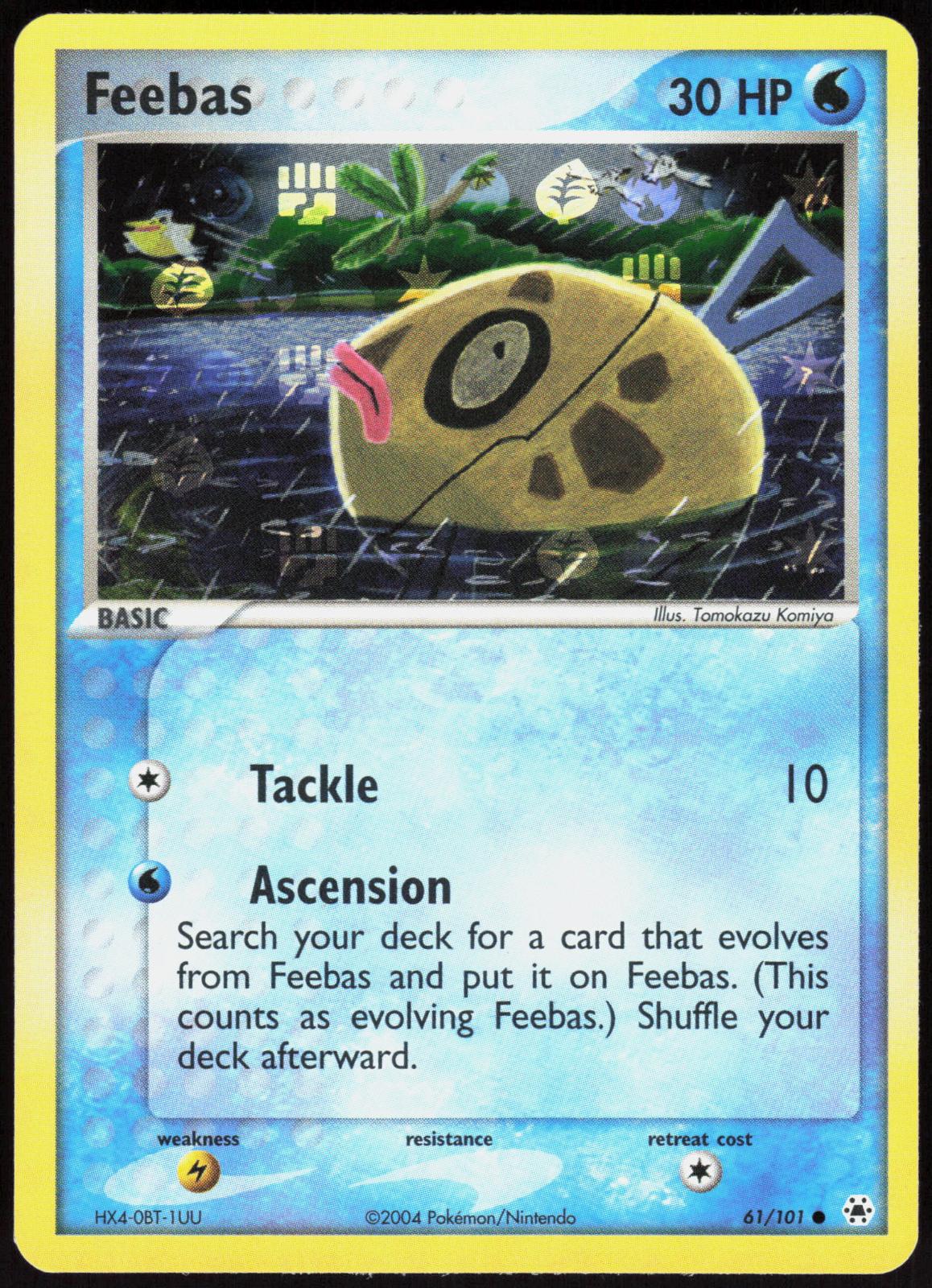 FEEBAS 61/101 HIDDEN LEGENDS POKEMON COMMON REVERSE HOLO NM