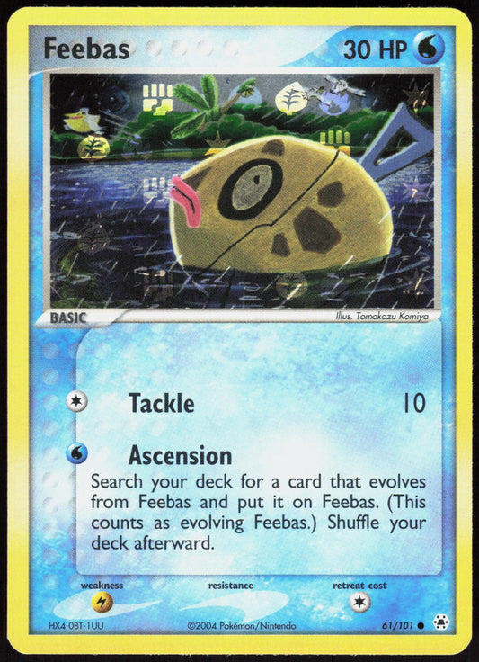 FEEBAS 61/101 HIDDEN LEGENDS POKEMON COMMON REVERSE HOLO NM