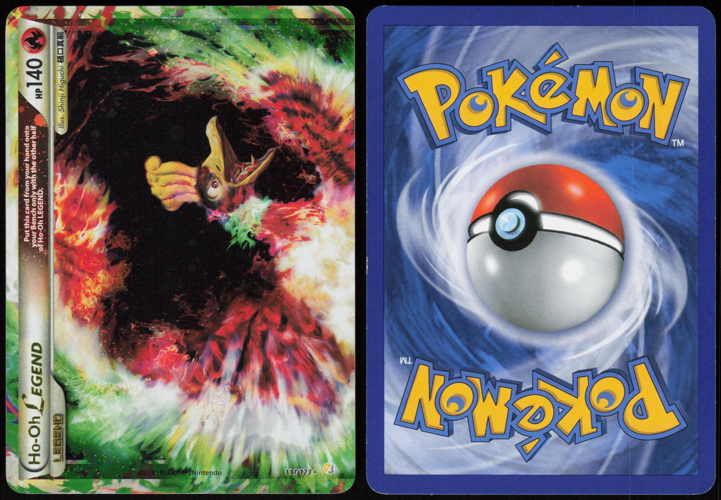 HO-OH LEGEND 111/123 HEARTGOLD & SOULSILVER POKEMON LEGEND HOLO LP