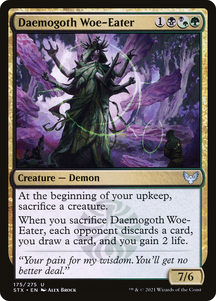 MAGIC: THE GATHERING  - Daemogoth Woe-Eater (STX-175) - Strixhaven: School of Mages Foil