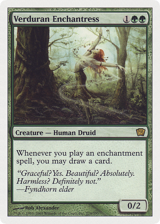 MAGIC: THE GATHERING  - Verduran Enchantress (9ED-279) - 9th Edition