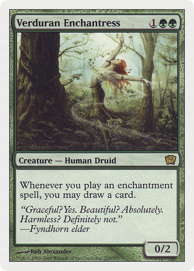 MAGIC: THE GATHERING  - Verduran Enchantress (9ED-279) - 9th Edition Foil